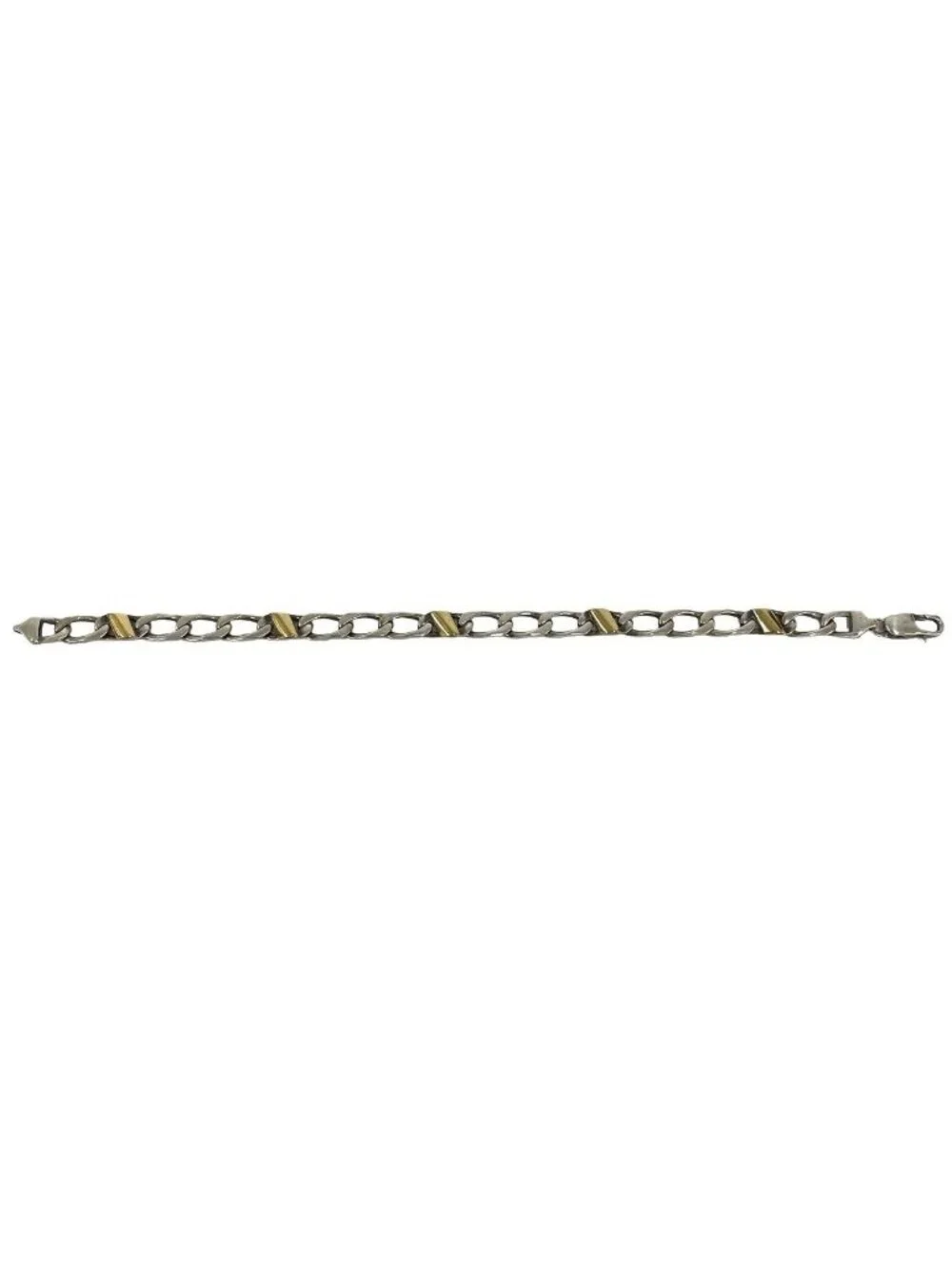 Tiffany & Co Figaro Bracelet Silver Yellow Gold